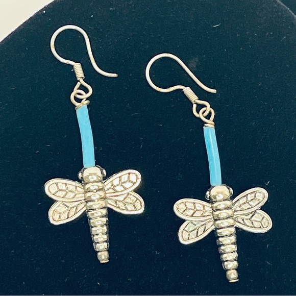 Handmade Jewelry - Handmade Silver-Plated Dragonfly Earrings – Elegant & Unique